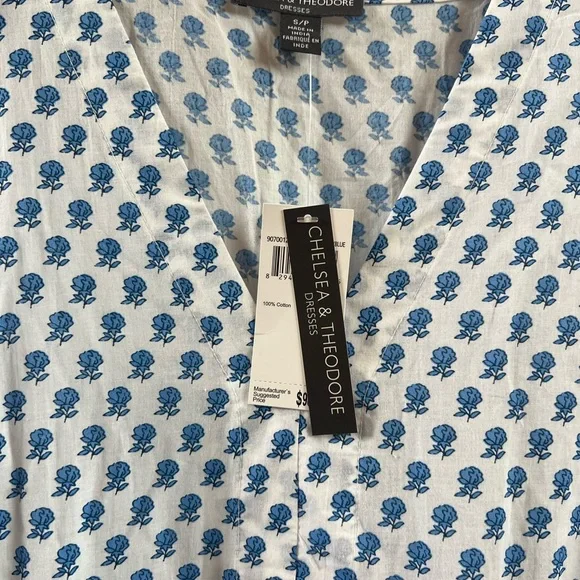 CHELSEA & Theodore Sleeveless Tiered Maxi Dress cotton small - Picture 7 of 7